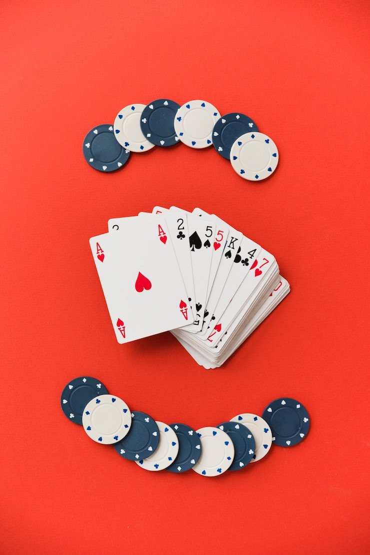 Mobile phone displaying live blackjack dealer and chat interface